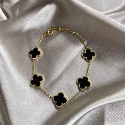 Hiç Çıkarma Yonca Bileklik Siyah